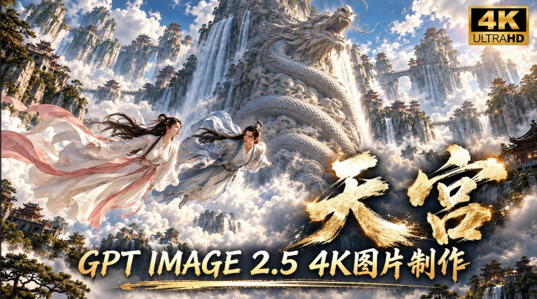 GPT Image 2.5实测！4K到底多清楚？皮肤、手指、修图与天宫场景全面测试-副业网