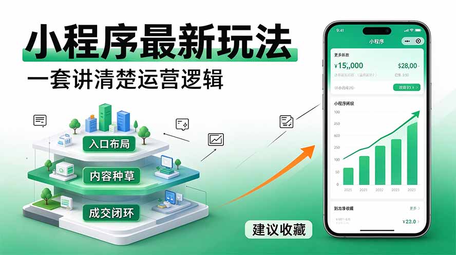 微信小程序最新玩法   四种收益来源，单日收入400+-副业网