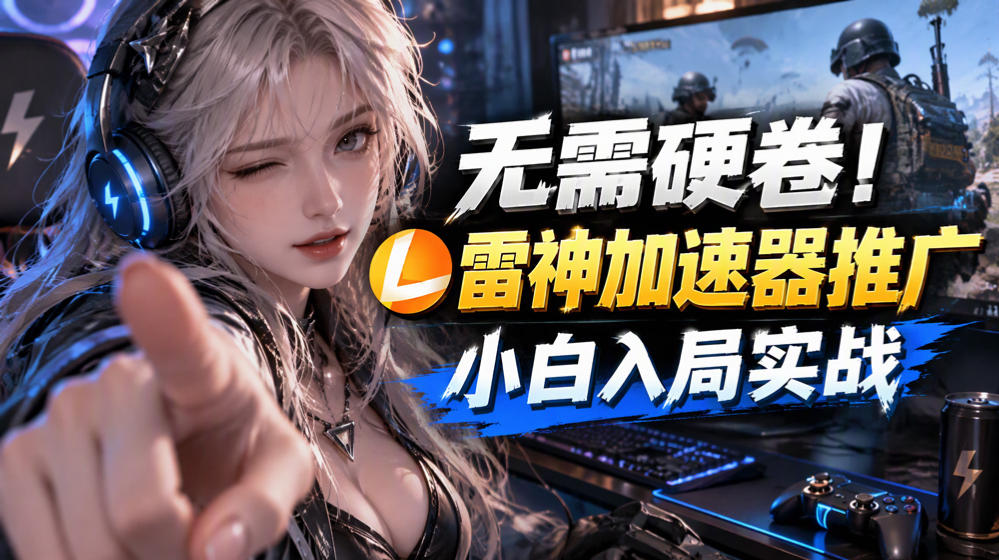 无需硬卷！雷神加速器推广，小白入局实战一天也能几十r-副业网