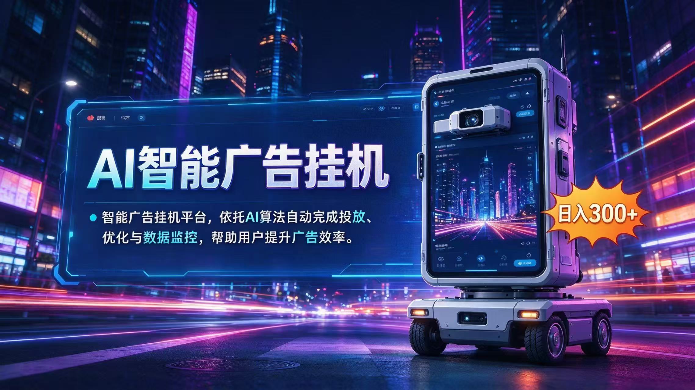 AI 智能广告挂机｜AI 自动运行，轻松托管广告任务-副业网