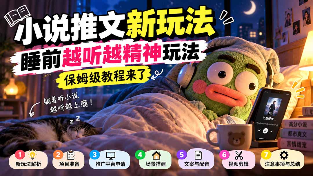 图片[2]-小说推文新玩法，睡前越听越精神玩法，保姆级教程来了-副业网