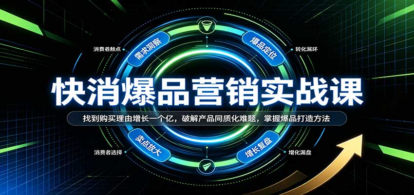 快消爆品营销实战课：找到购买理由增长一个亿，破解产品同质化难题，掌握爆品打造方法-副业网