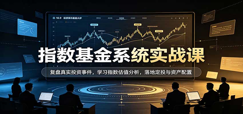 指数基金系统实战课:复盘真实投资事件,学习指数估值分析,落地定投与资产配置-副业网