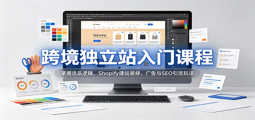 跨境独立站入门课程:掌握选品逻辑,Shopify建站装修,广告与SEO引流玩法-副业网