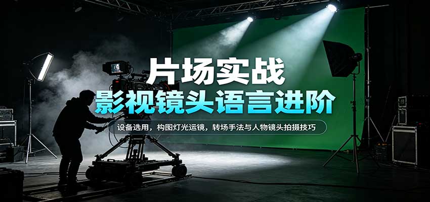 影视镜头语言进阶：设备选用，构图灯光运镜，转场手法与人物镜头拍摄技巧-副业网