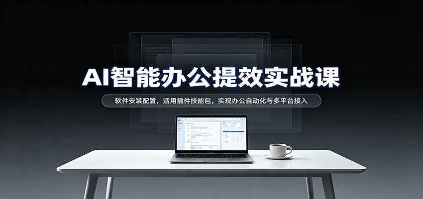 AI智能办公提效实战课:软件安装配置,活用插件技能包,实现办公自动化与多平台接入-副业网