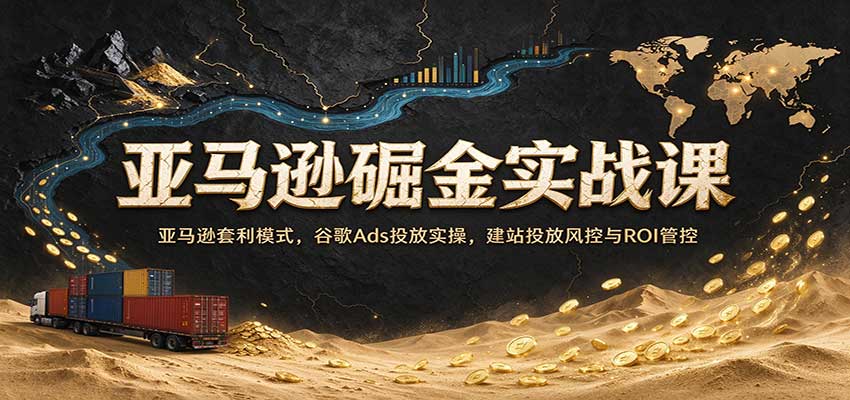 亚马逊掘金实战课：亚马逊套利模式，谷歌Ads投放实操，建站投放风控与ROI管控-副业网