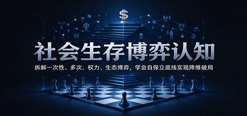 社会生存博弈认知：拆解一次性、多次、权力、生态博弈，学会自保立底线实现降维破局-副业网