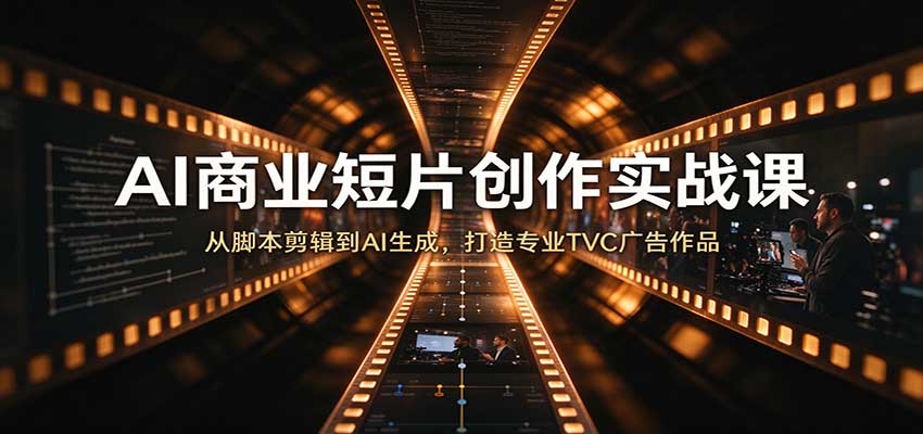 AI商业短片创作实战课：从脚本剪辑到AI生成，打造专业TVC广告作品-副业网