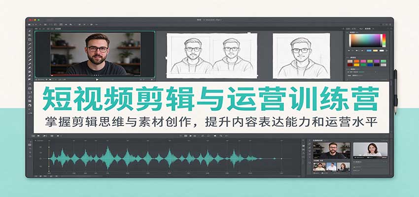 短视频剪辑与运营训练营：掌握剪辑思维与素材创作，提升内容表达能力和运营水平-副业网