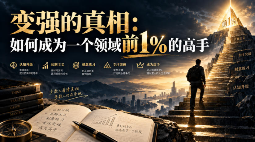 付费文章：变强的真相：如何成为一个领域前1%的高手-副业网
