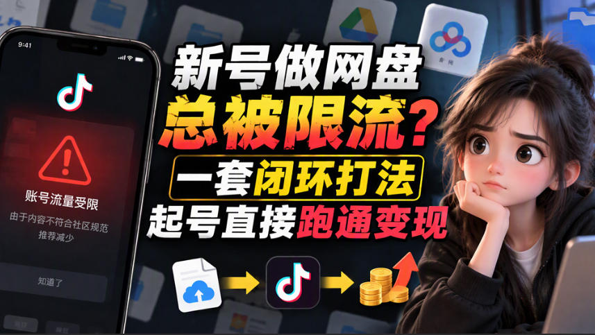 小白新号过限流：别发链先养号，12步SOP直接抄-副业网