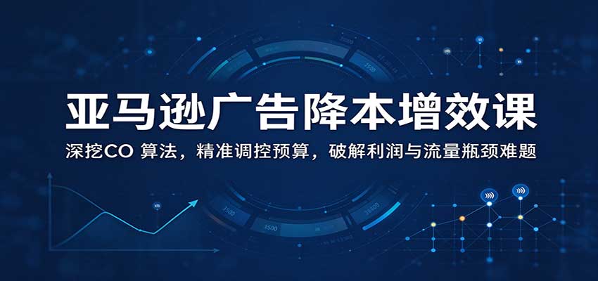 亚马逊广告降本增效课:深挖CO 算法,精准调控预算,破解利润与流量瓶颈难题-副业网