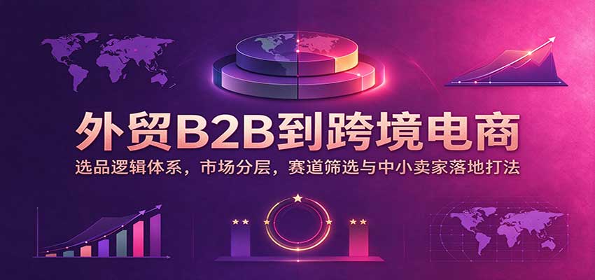 外贸B2B到跨境电商:选品逻辑体系,市场分层,赛道筛选与中小卖家落地打法-副业网