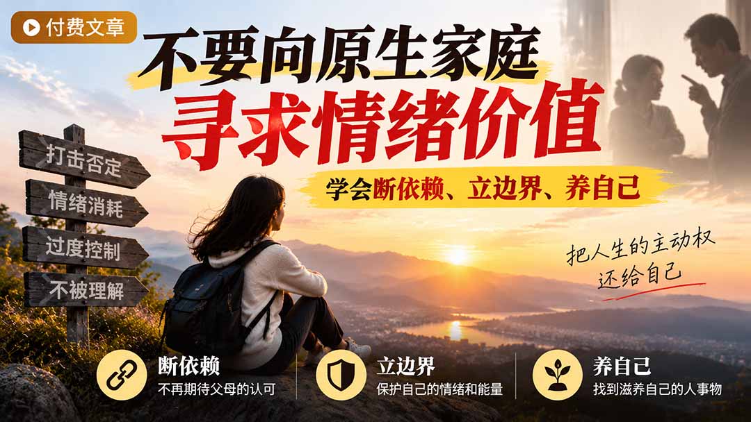 图片[2]-付费文章：不要向原生家庭寻求情绪价值，学会断依赖、立边界、养自己-副业网