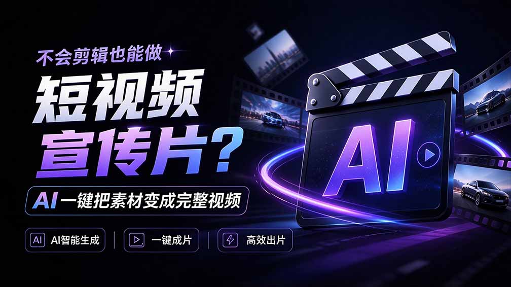 我跪下来了!不会剪辑也能做短视频宣传片? AI 一键把素材变成完整视频,真是神奇,OpenFilm 超省事-副业网