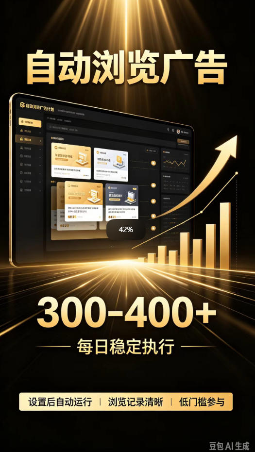 自动浏览广告计划，0门槛副业，日入300-400，躺賺稳定风口项目，无需人工操作，解放双手【揭秘】-副业网