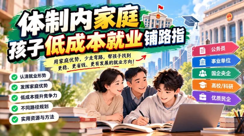 某公众号付费文章：体制内家庭，孩子低成本就业铺路指-副业网