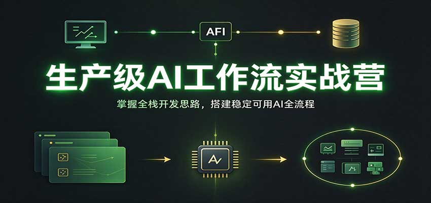 生产级AI工作流实战营：掌握全栈开发思路，搭建稳定可用AI全流程-副业网