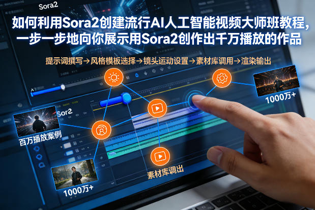 如何利用Sora2创建流行AI人工智能视频大师班，一步一步地向你展示用Sora2创作出千万播放的作品-副业网